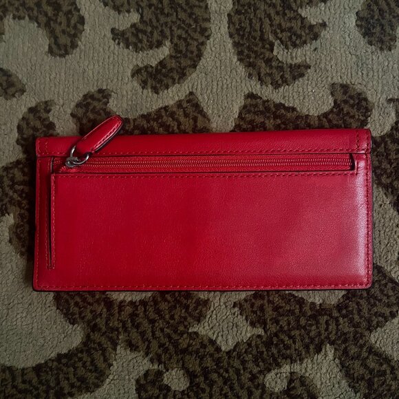 COACH Vermillion Leather Slim Envelope Wallet - Picture 3 of 3
